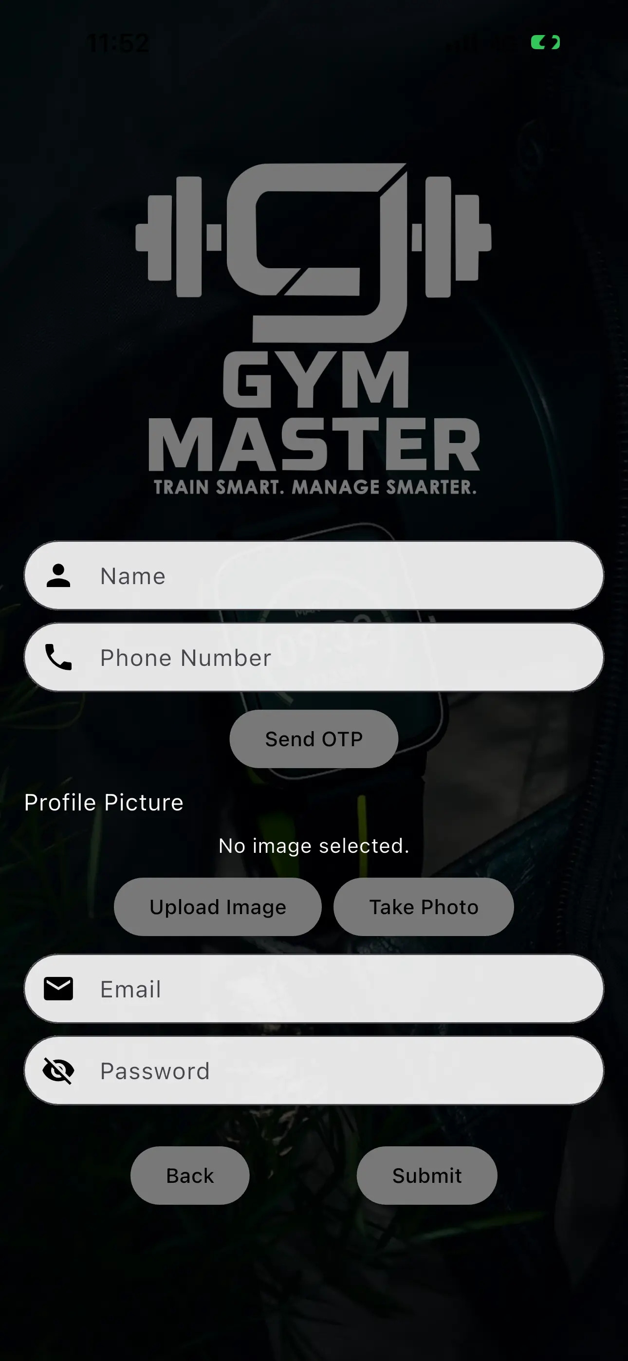 Gym Master App Screenshot