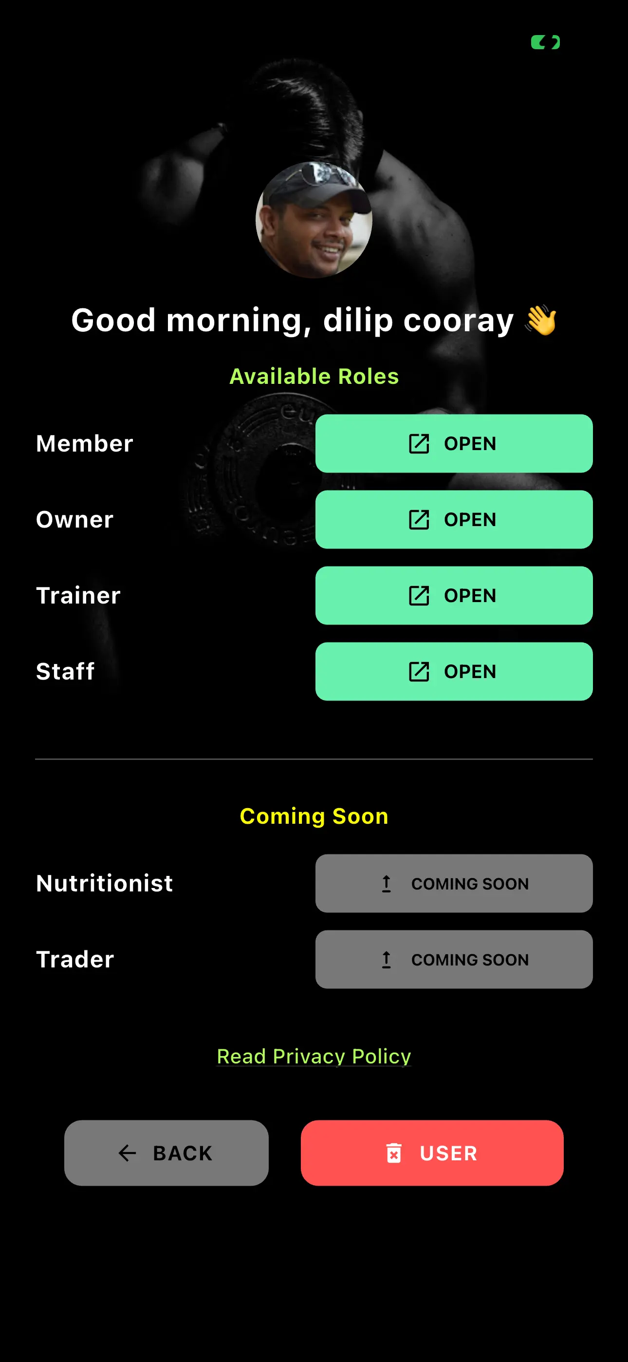Gym Master App Screenshot