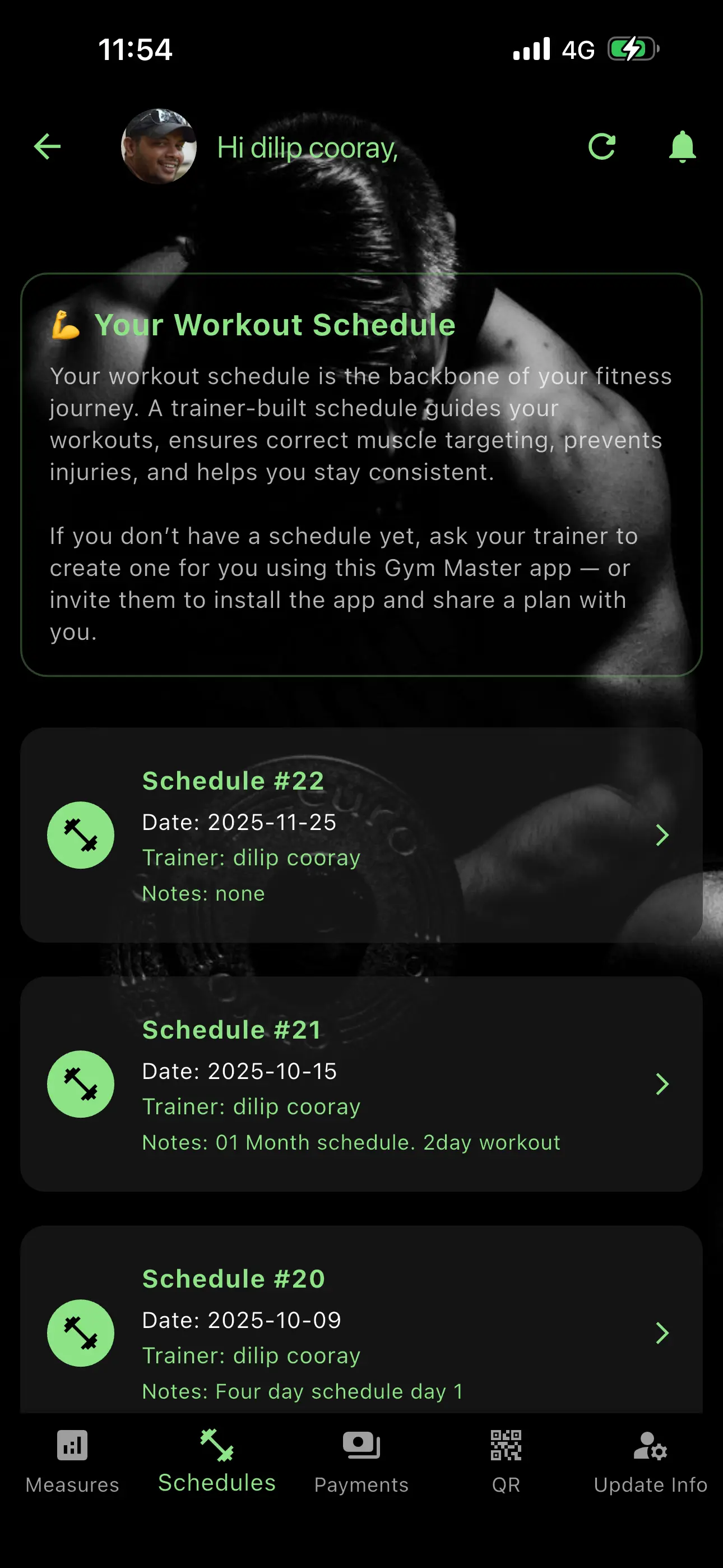 Gym Master App Screenshot