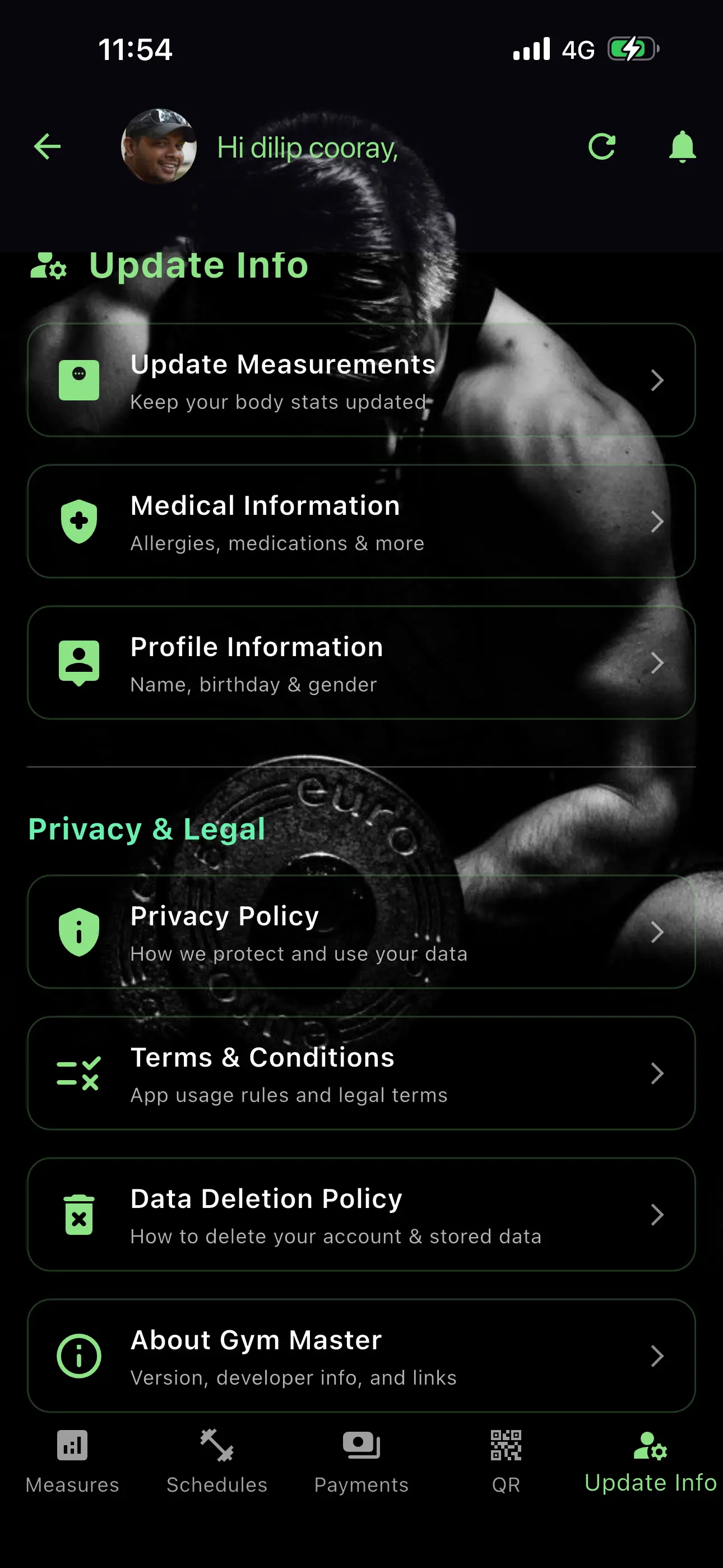 Gym Master App Screenshot