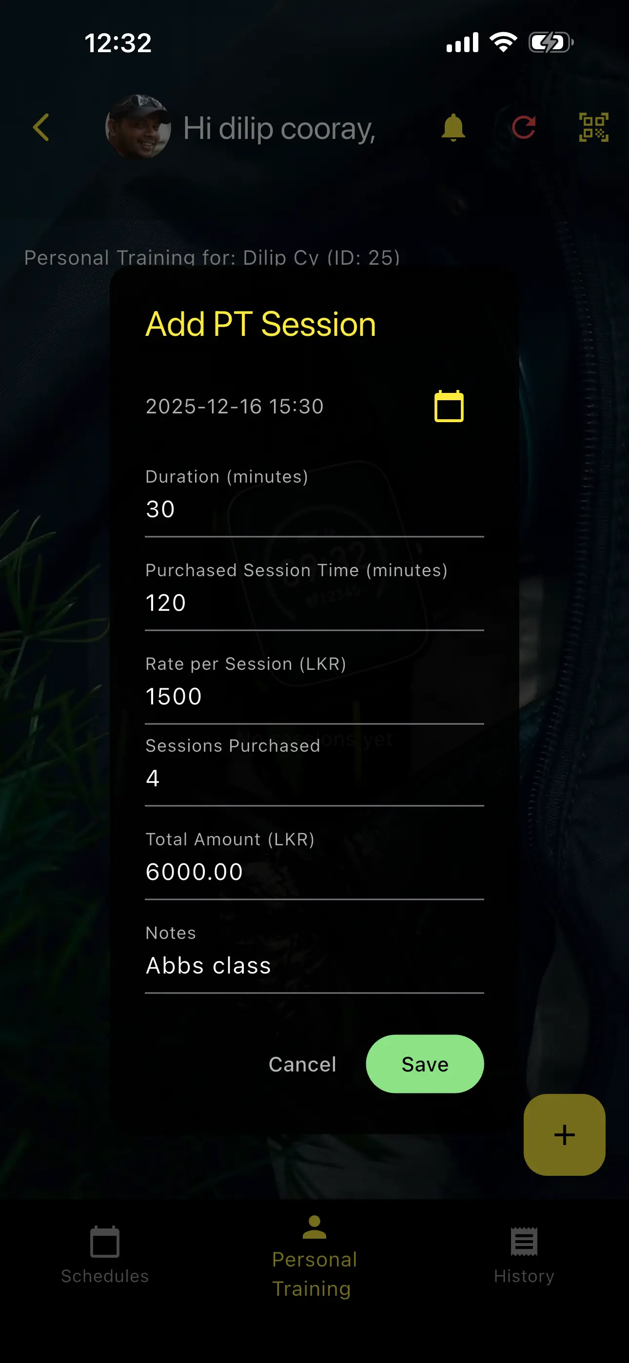 Gym Master App Screenshot