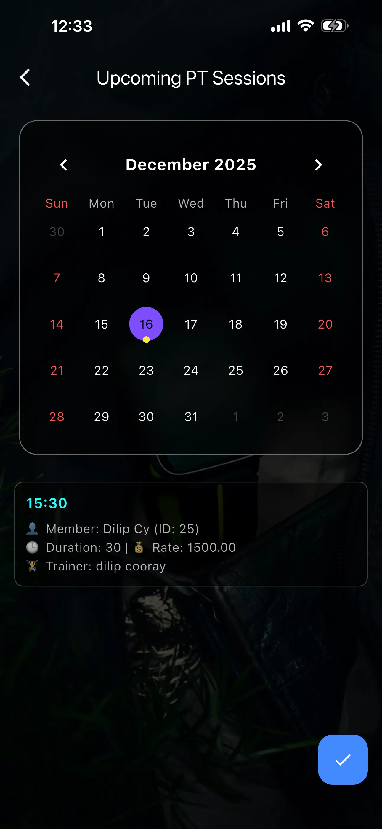 Gym Master App Screenshot
