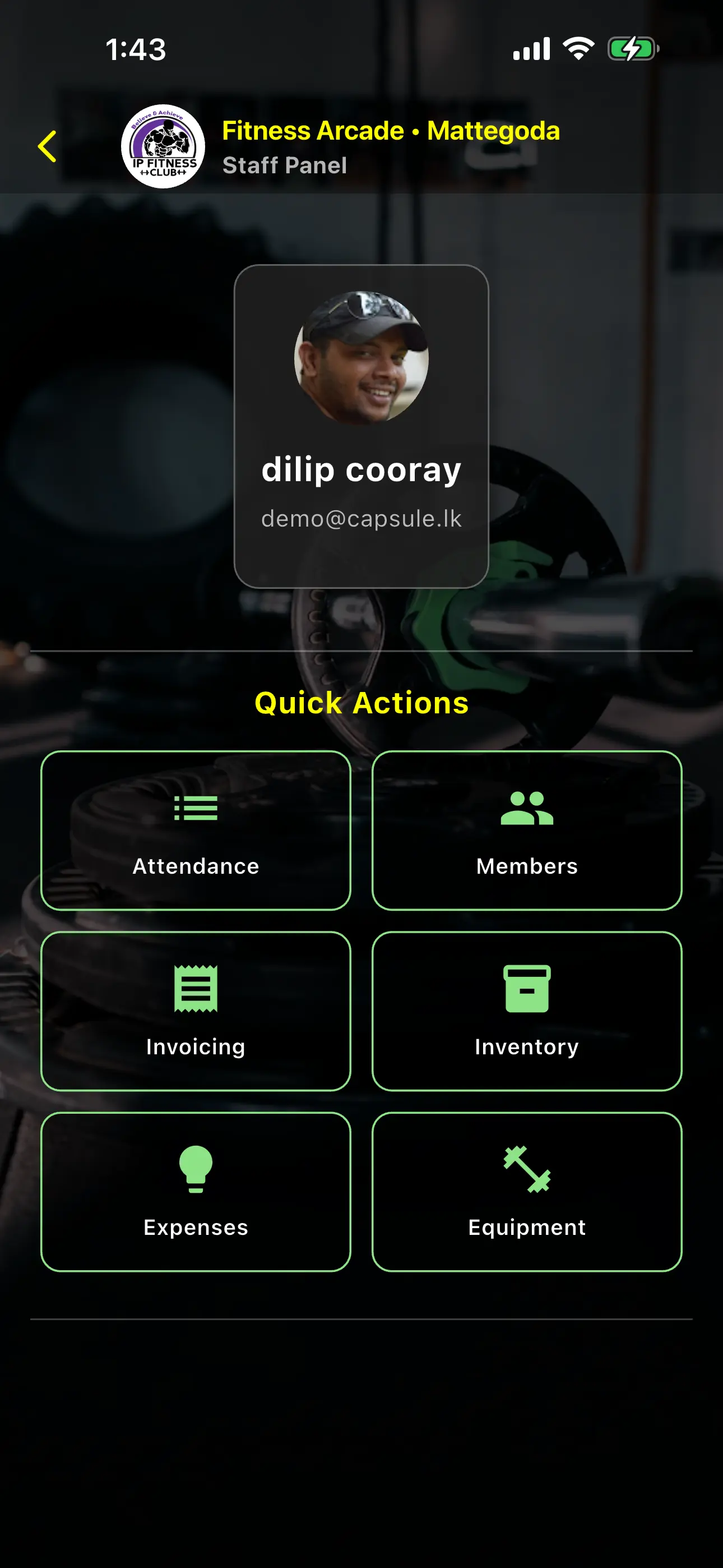 Gym Master App Screenshot